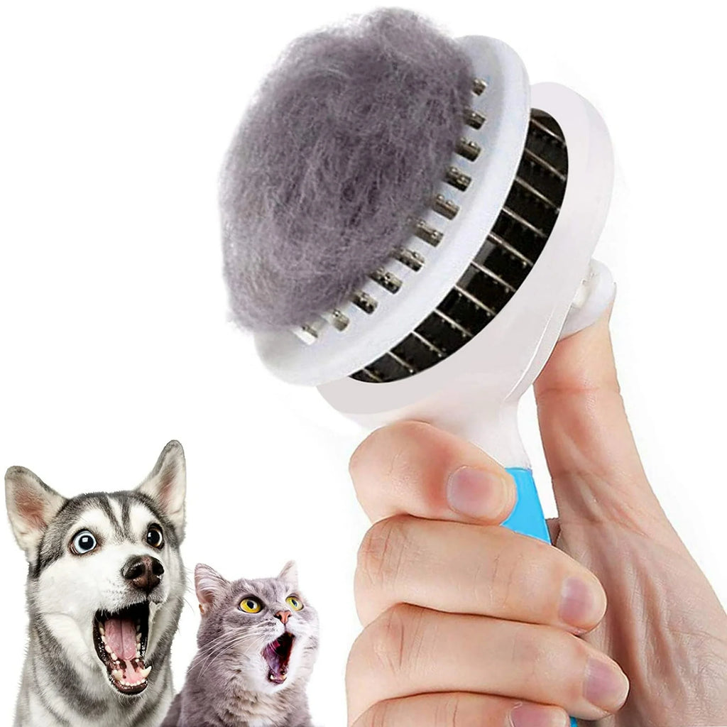 Cat Brush Self Cleaning Grooming Tool for Shedding and Grooming All Hair Lengths