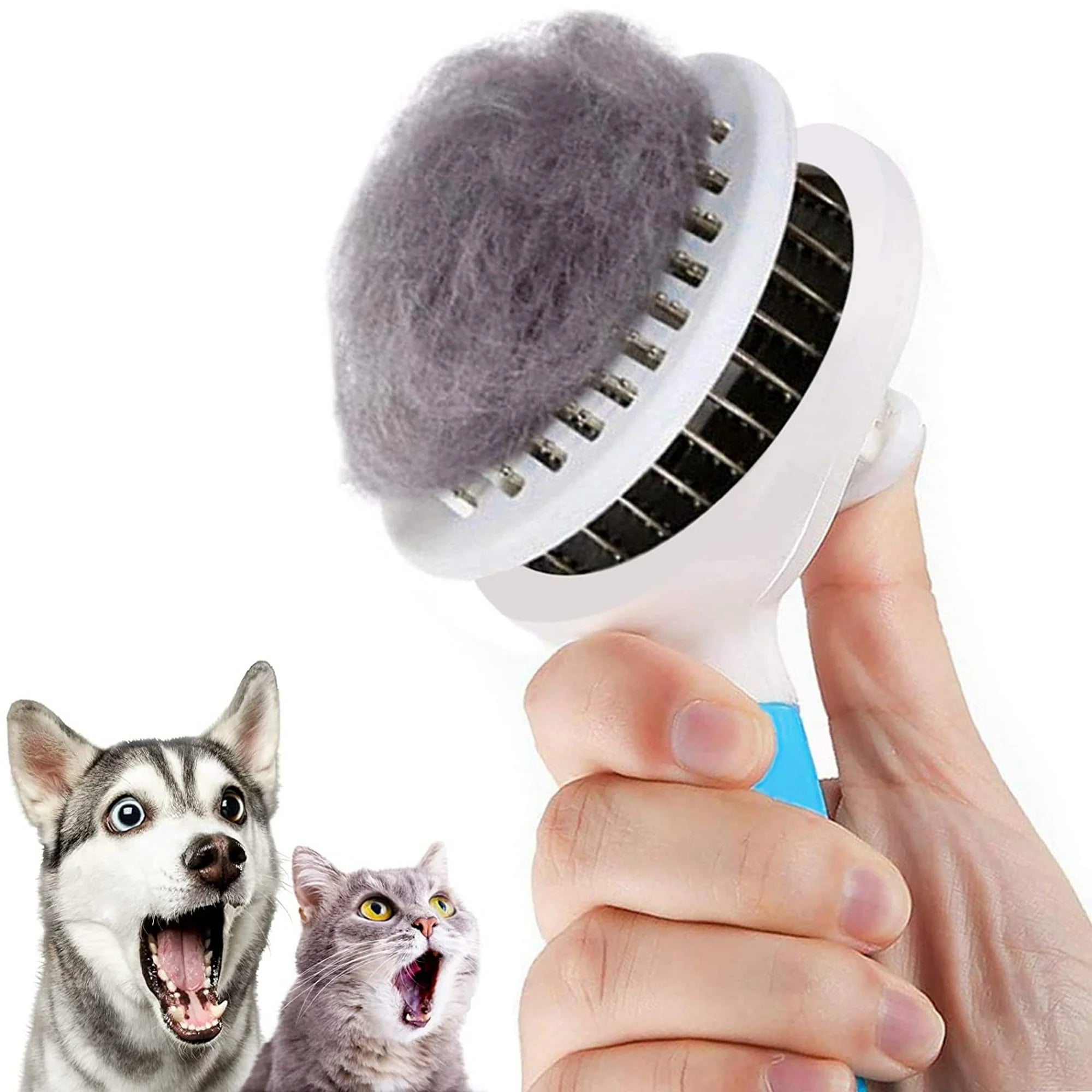Cat Brush Self Cleaning Grooming Tool for Shedding and Grooming All Hair Lengths
